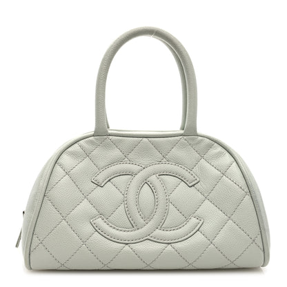 Chanel Caviar Quilted Small Bowler Grey 1 of 12