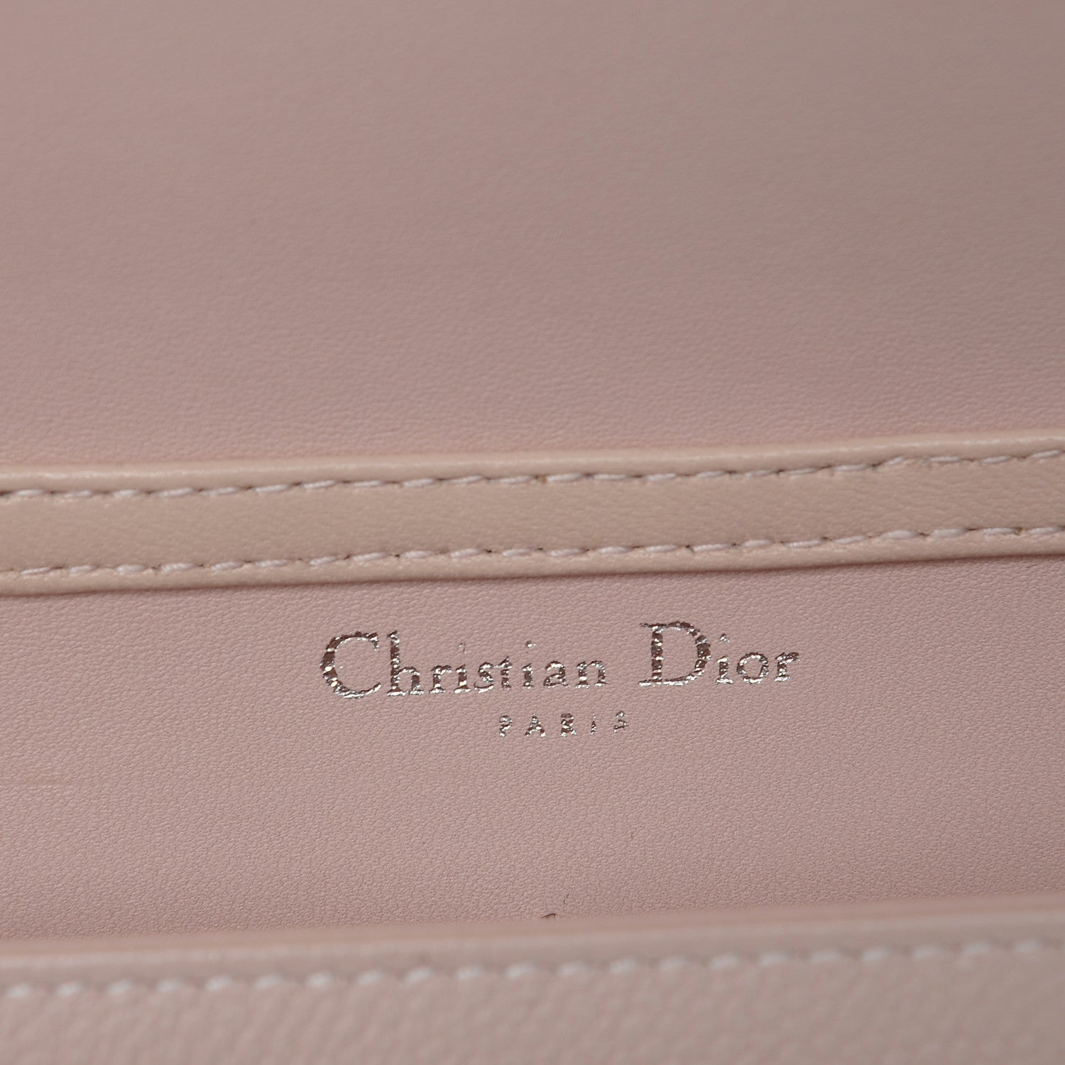 Christian Dior Grained Calfskin Diorama Wallet on Chain Pouch Rose Poudre 6 of 10