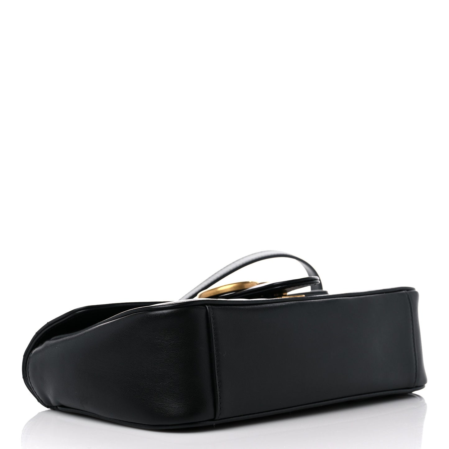 Calfskin Matelasse Small GG Marmont Shoulder Bag Black