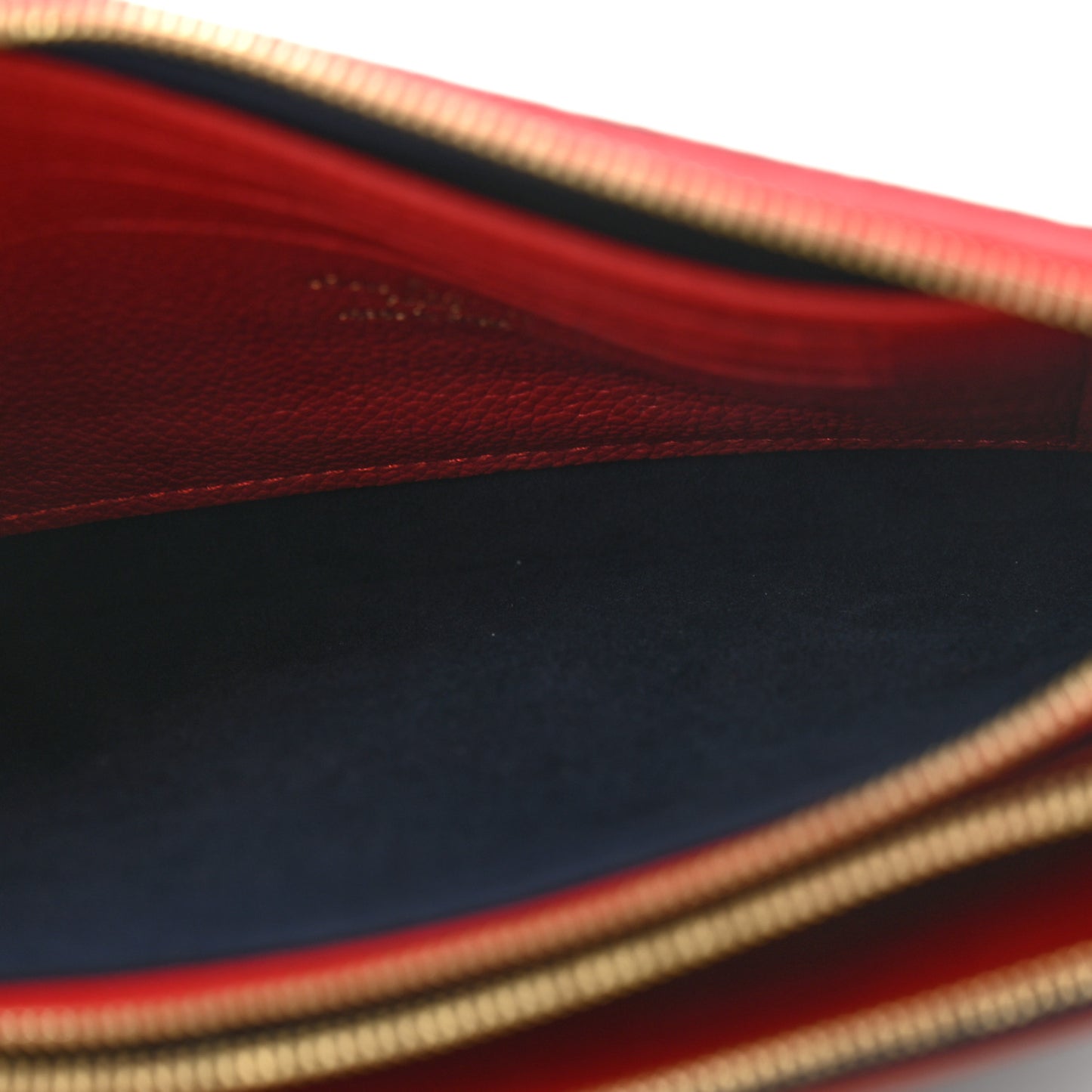 Empreinte Double Zip Pochette Marine Rouge