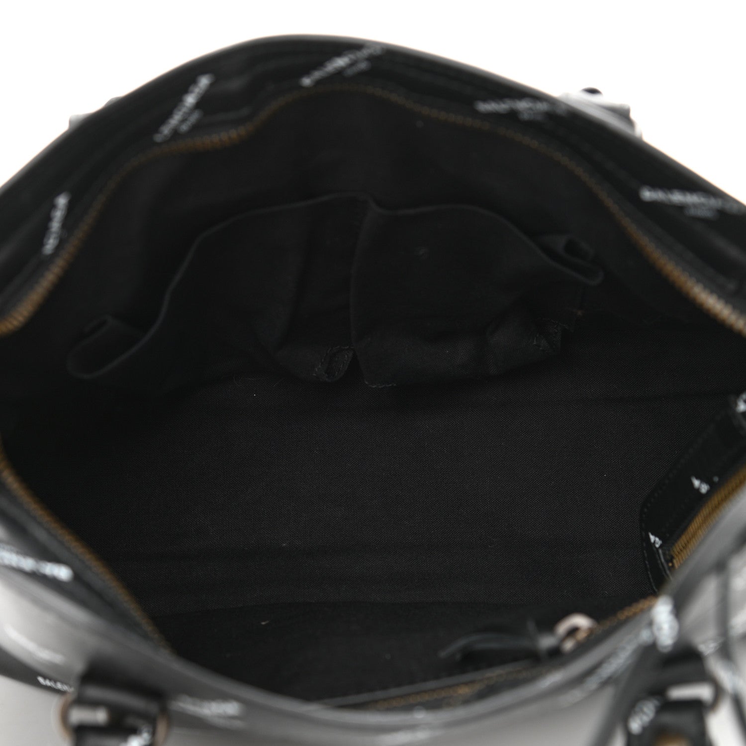 Balenciaga Veau Allover Logo Classic Hardware S City Black White 5 of 11