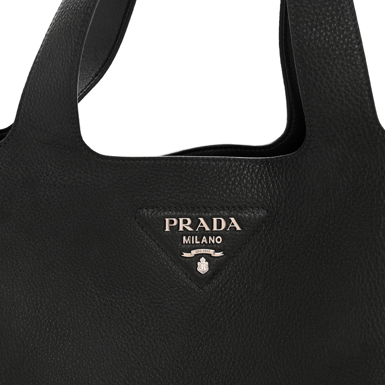 Prada Vitello Daino Soft Large Dynamique Tote Black 8 of 11