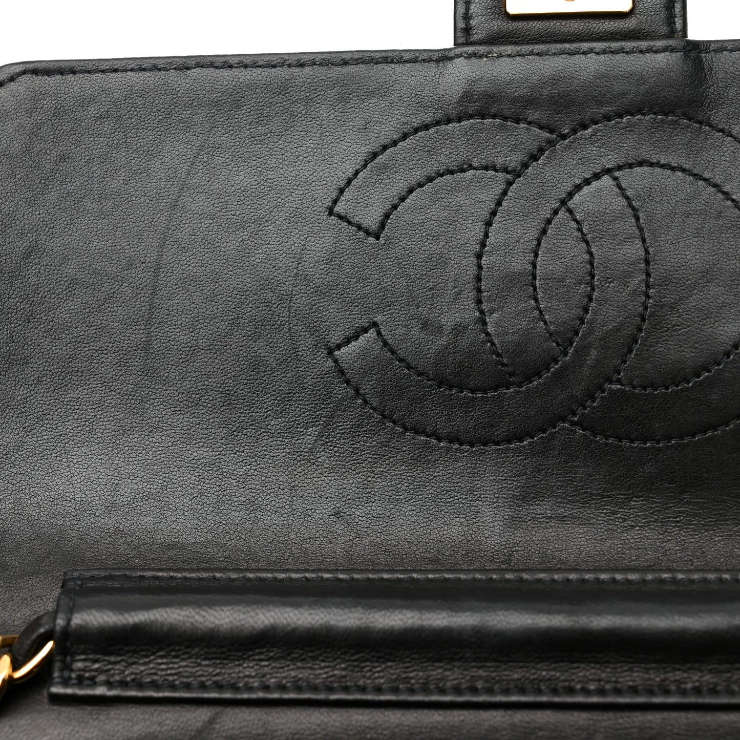Lambskin Quilted Small Single Flap Bag Black
