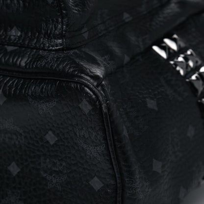 MCM Visetos Medium Side Studs Stark Backpack Black 10 of 12