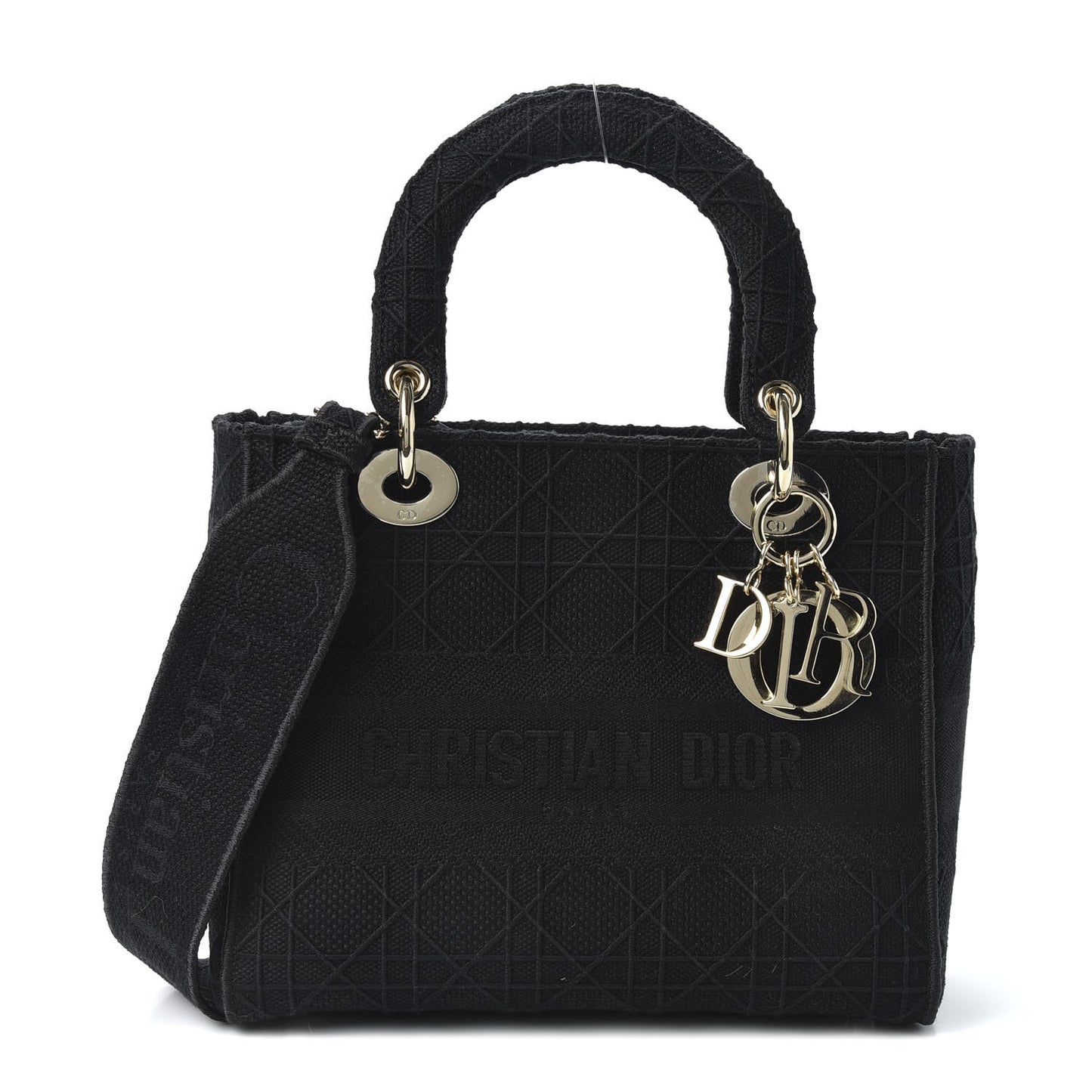 Canvas Cannage Medium Lady D-Lite Black