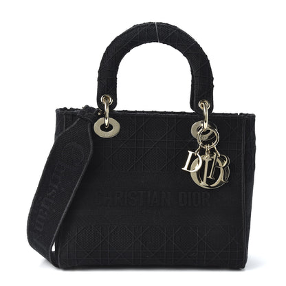 Christian Dior Canvas Cannage Medium Lady D-Lite Black 1 of 8