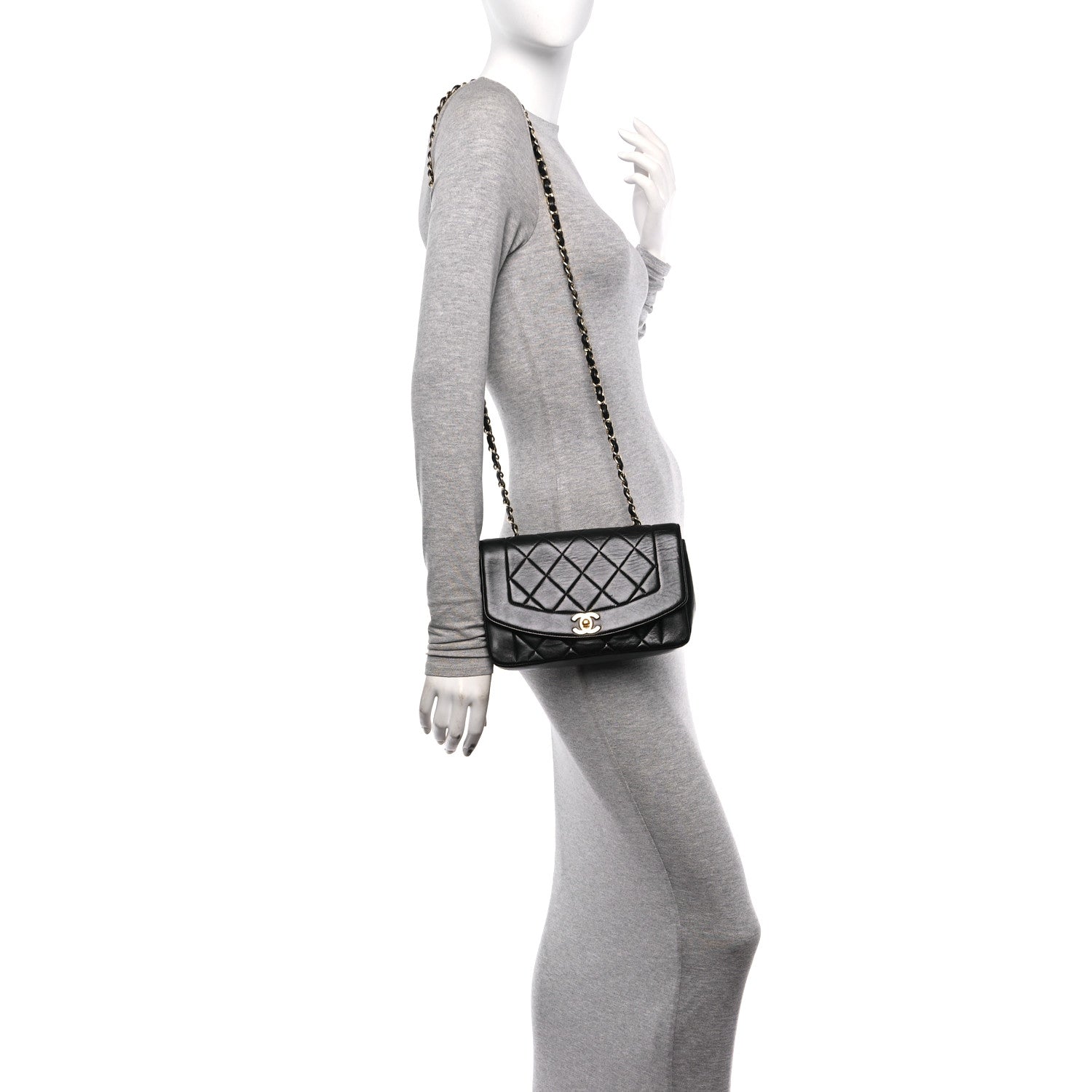 Chanel Lambskin Quilted Small Single Flap Black 2 of 16