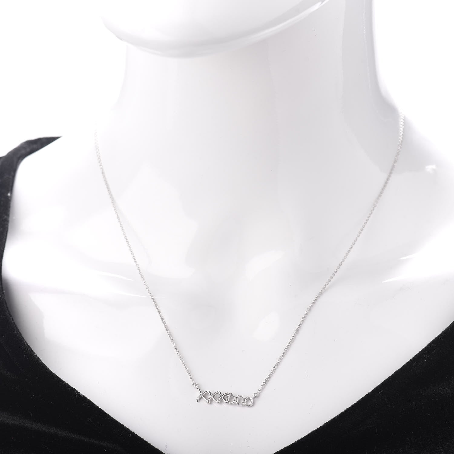 Tiffany Sterling Silver Paloma's Graffiti Love and Kisses Pendant Necklace 2 of 4