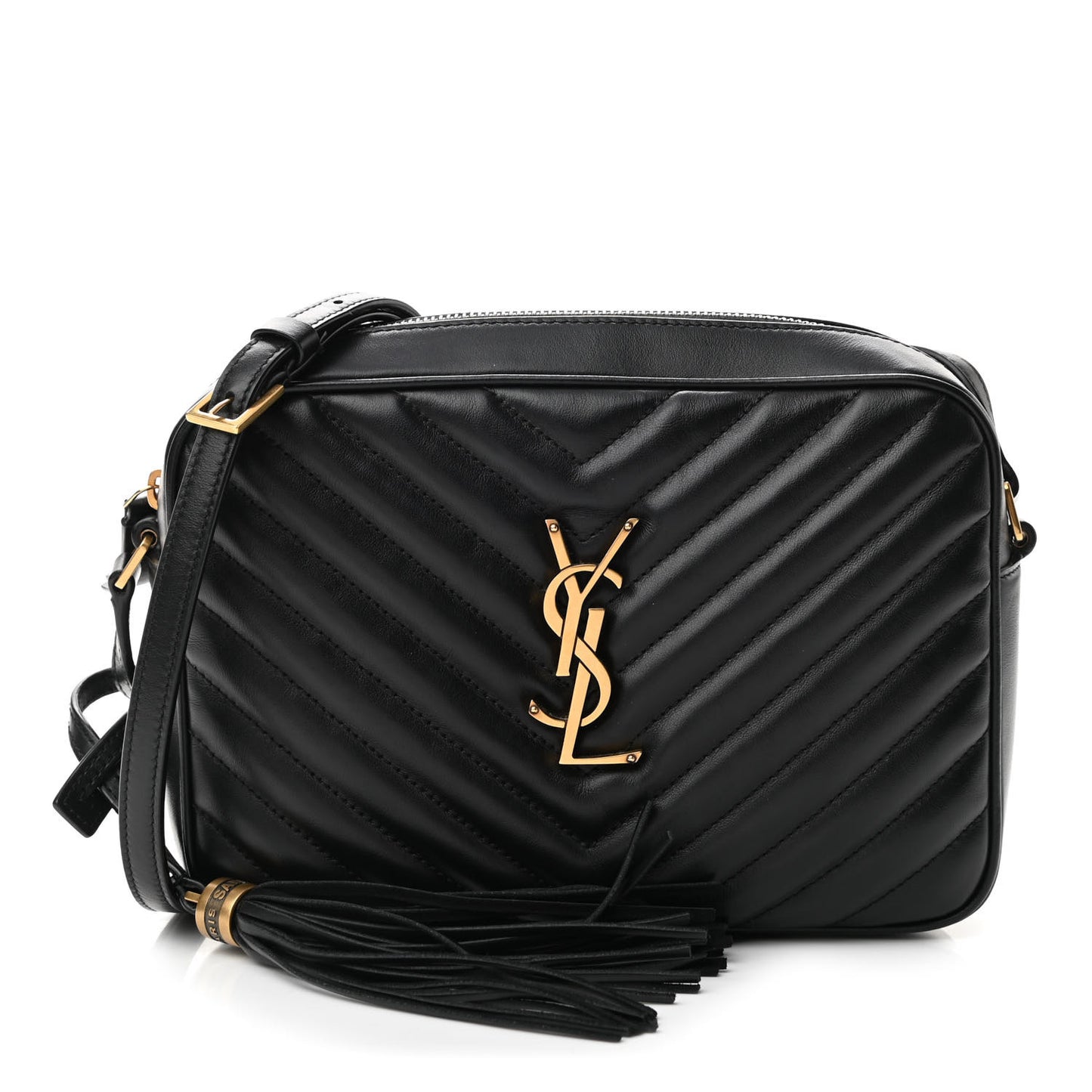 Calfskin Matelasse Monogram Lou Camera Bag Black