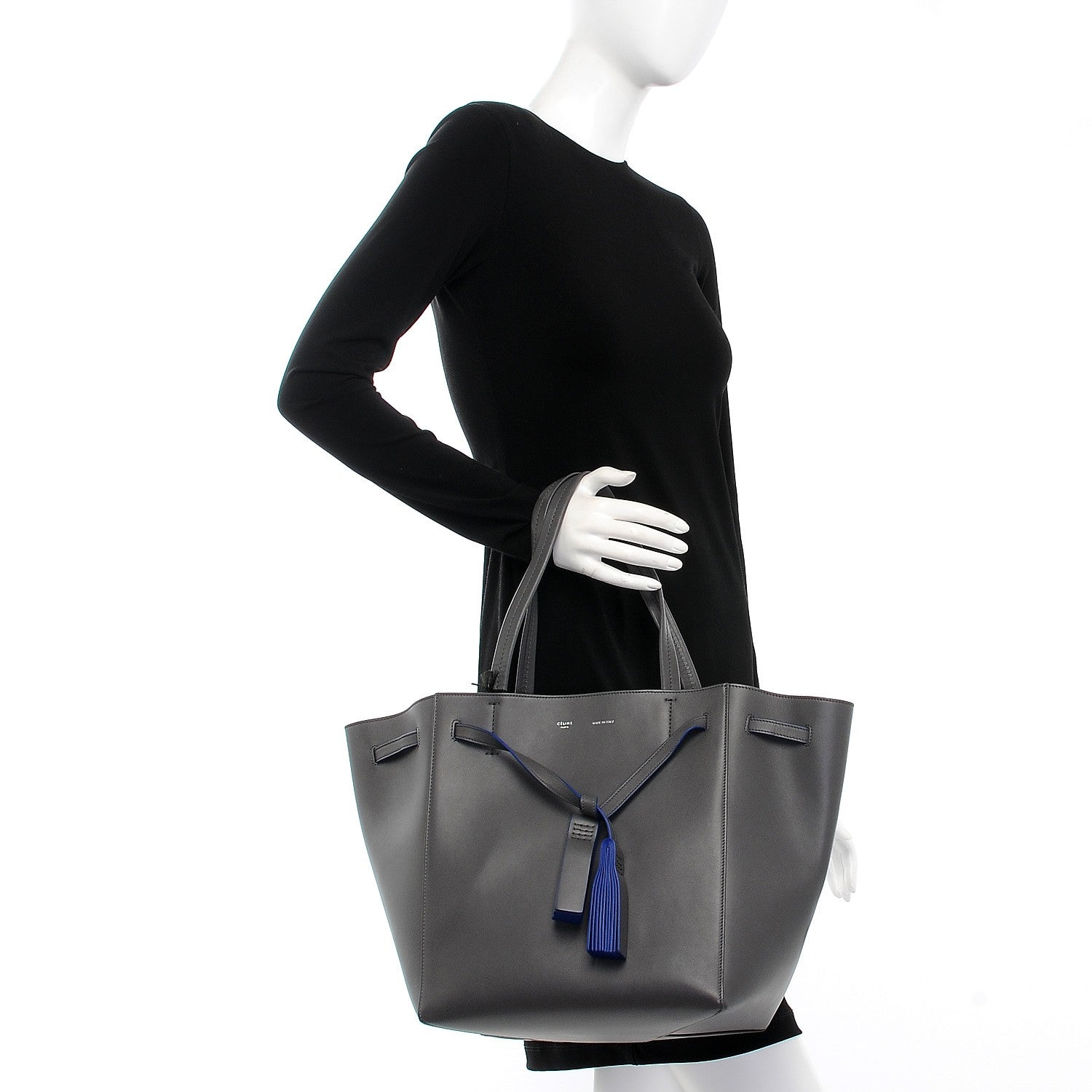 Celine Calfskin Small Belt Cabas Phantom Light Anthracite 2 of 7