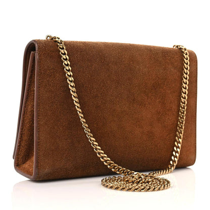 Saint Laurent Suede Studded Medium Classic Monogram Kate Tassel Satchel Light Ochre 2 of 17