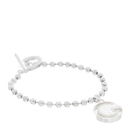 Gucci Sterling Silver Boule Bead Charm Toggle Bracelet 1 of 4