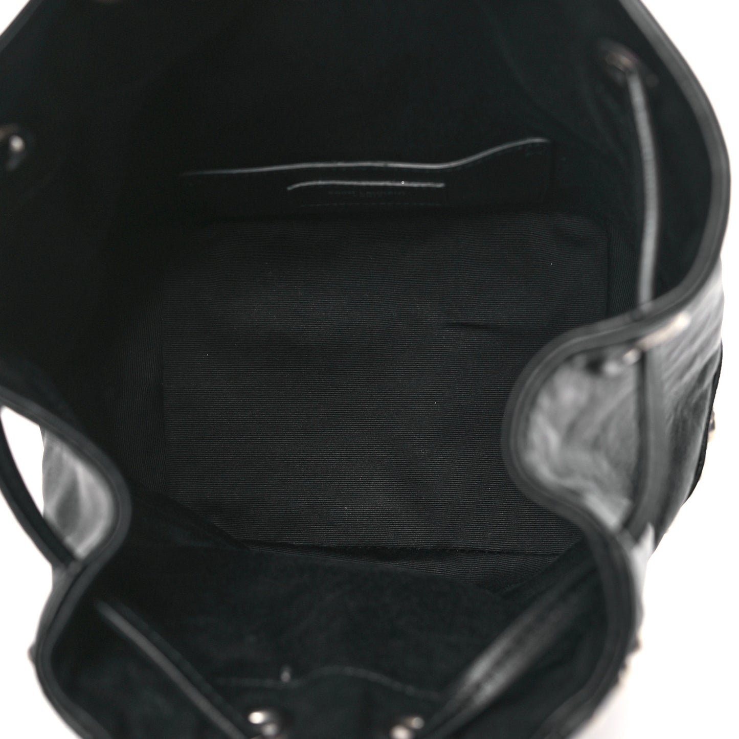 Calfskin Small Y Studs Bucket Bag Black