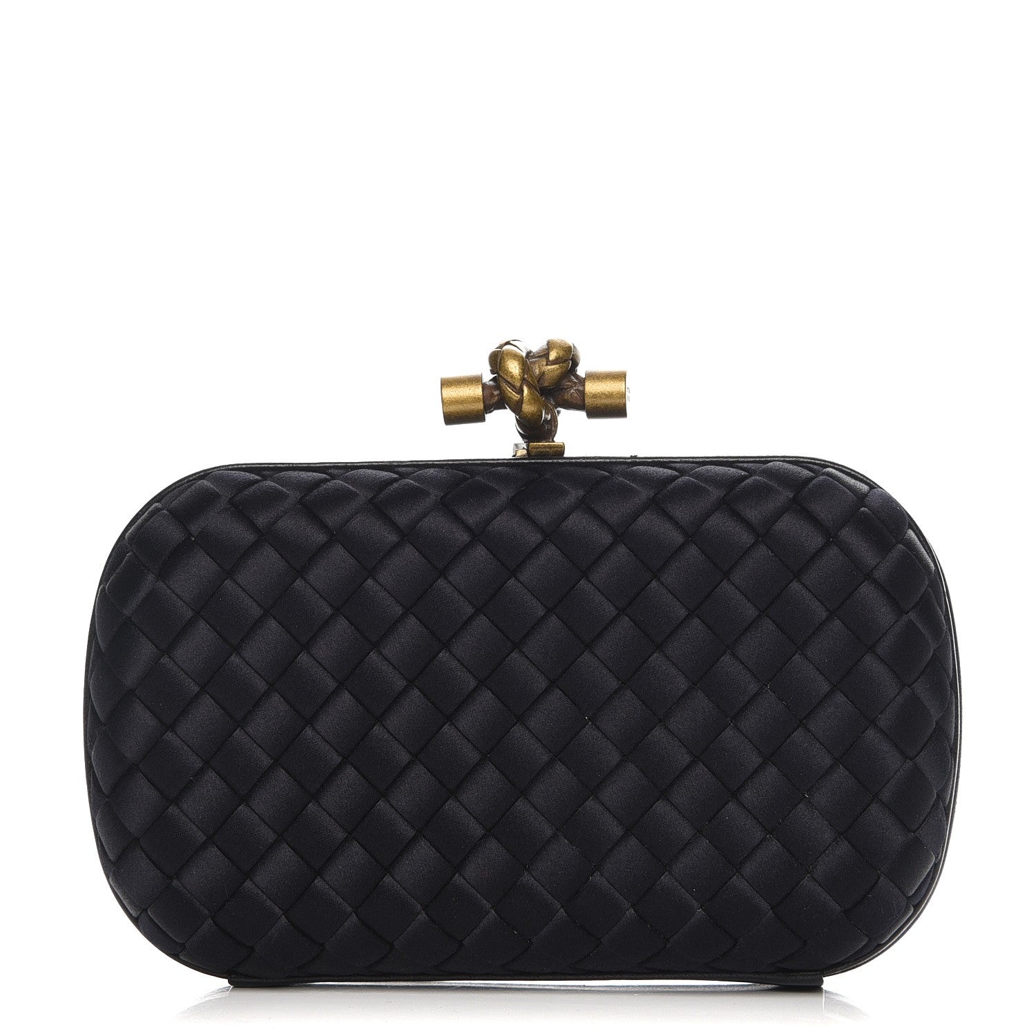 Bottega Veneta Satin Knot Clutch Nero Black 1 of 6