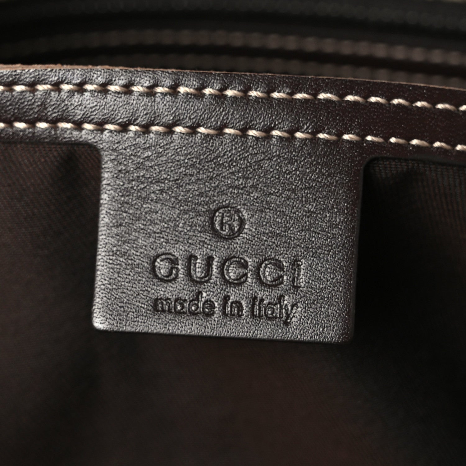 Gucci GG Supreme Monogram Medium Zippered Shopping Tote Dark Brown 6 of 9