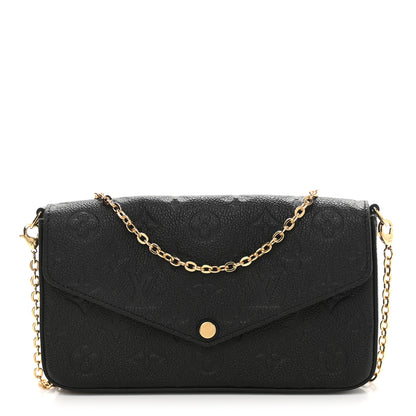 Louis Vuitton Empreinte Pochette Felicie Chain Wallet Black 3 of 12