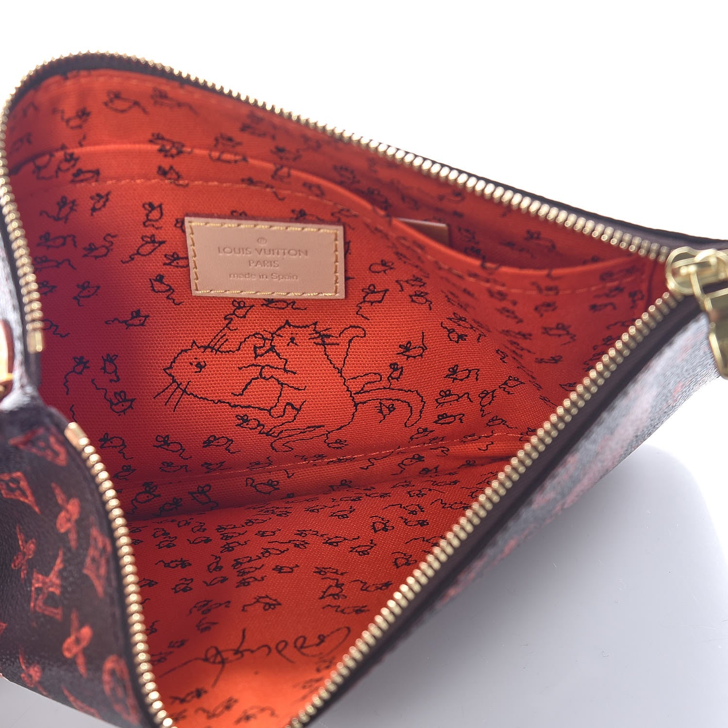 Louis Vuitton Catogram Neverfull MM Marron 9 of 11