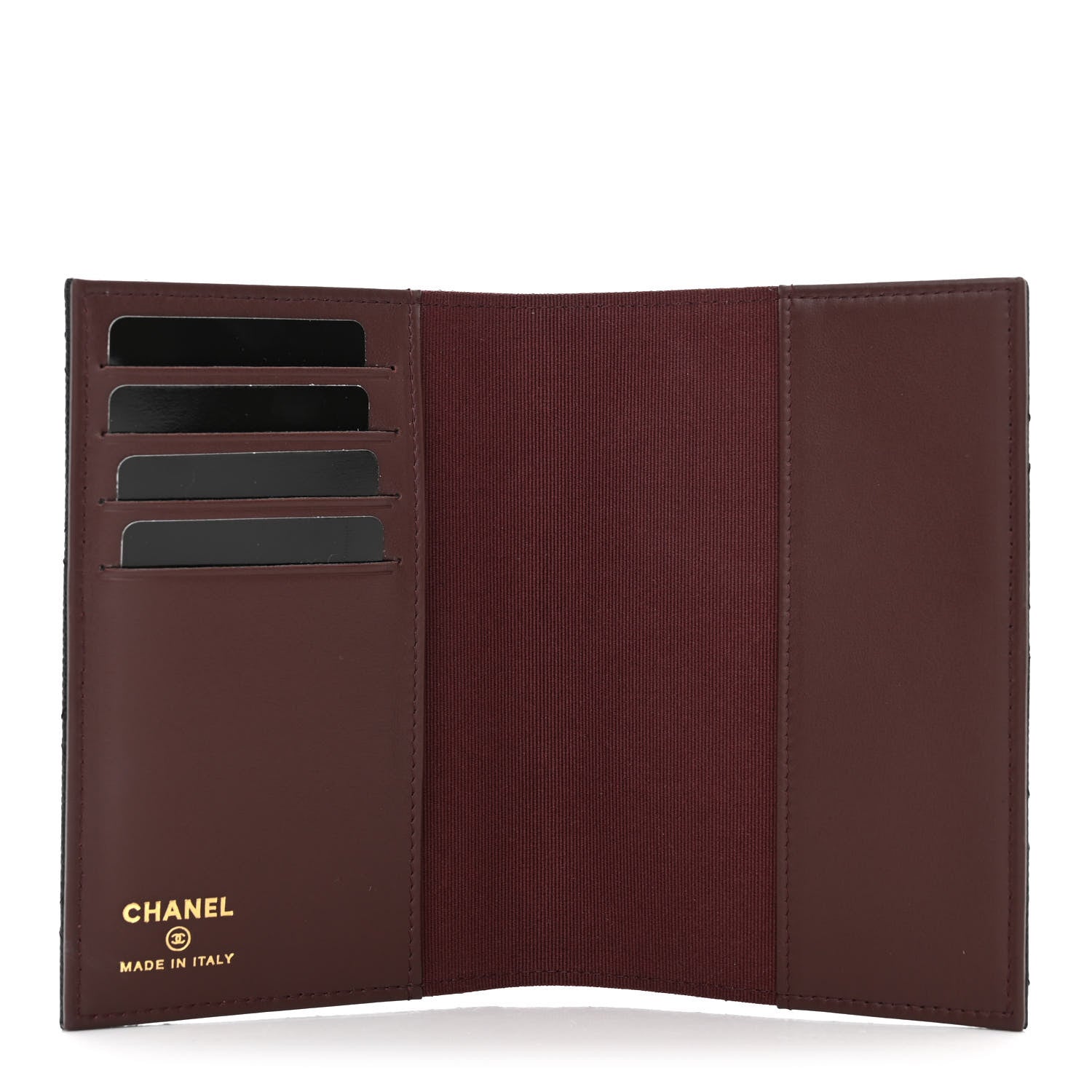 Chanel Iridescent Caviar Quilted Passport Holder Black 5 of 10