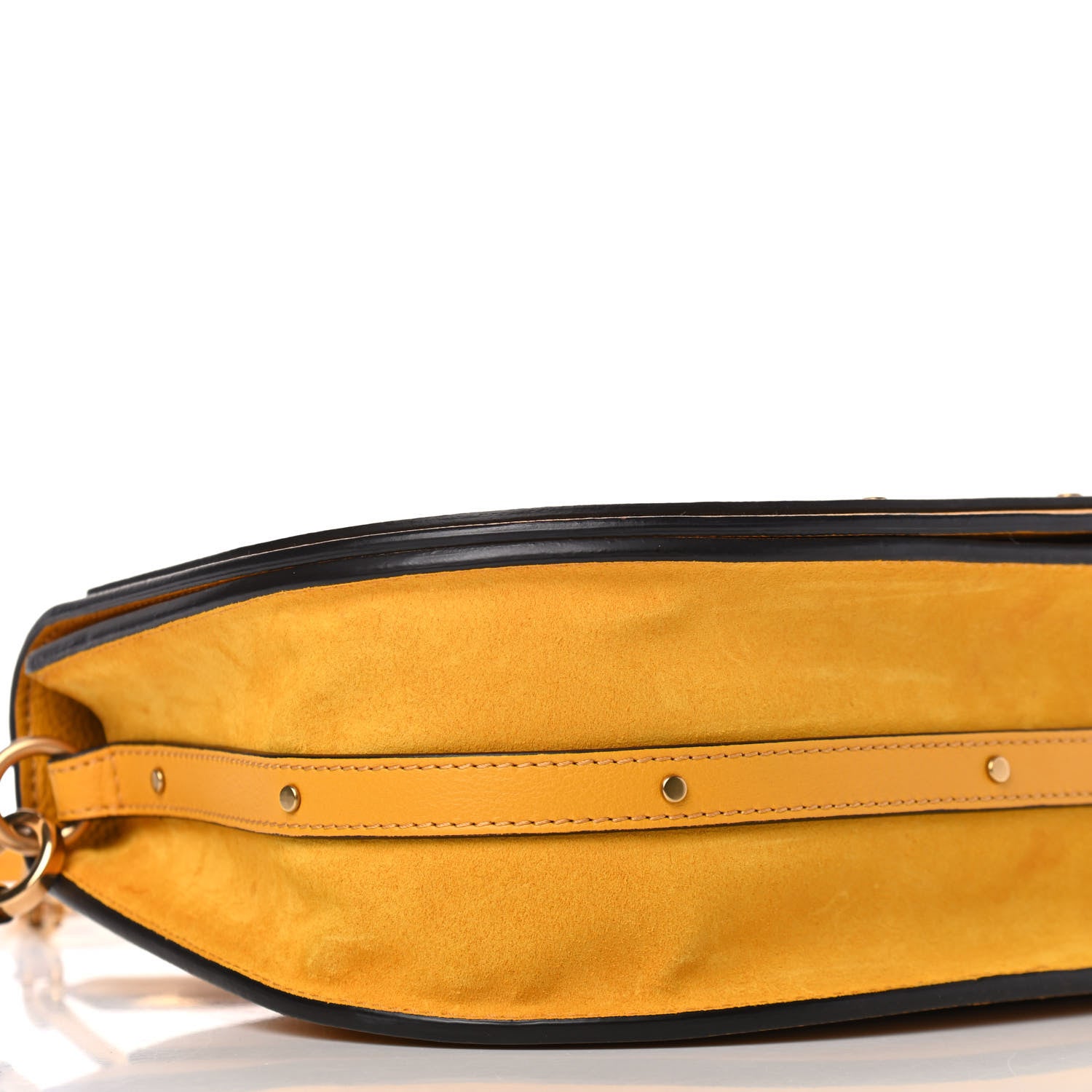 Chloe Calfskin Suede Medium Nile Bracelet Bag Dark Ochre 5 of 10