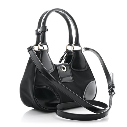 Prada Re-Nylon Spazzolato Re-Edition 2002 Moon Bag Black 3 of 10