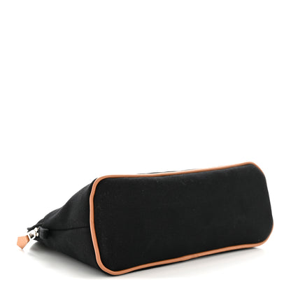Hermes Cotton Canvas Bolide Travel Cosmetic Pouch MM Black 4 of 7