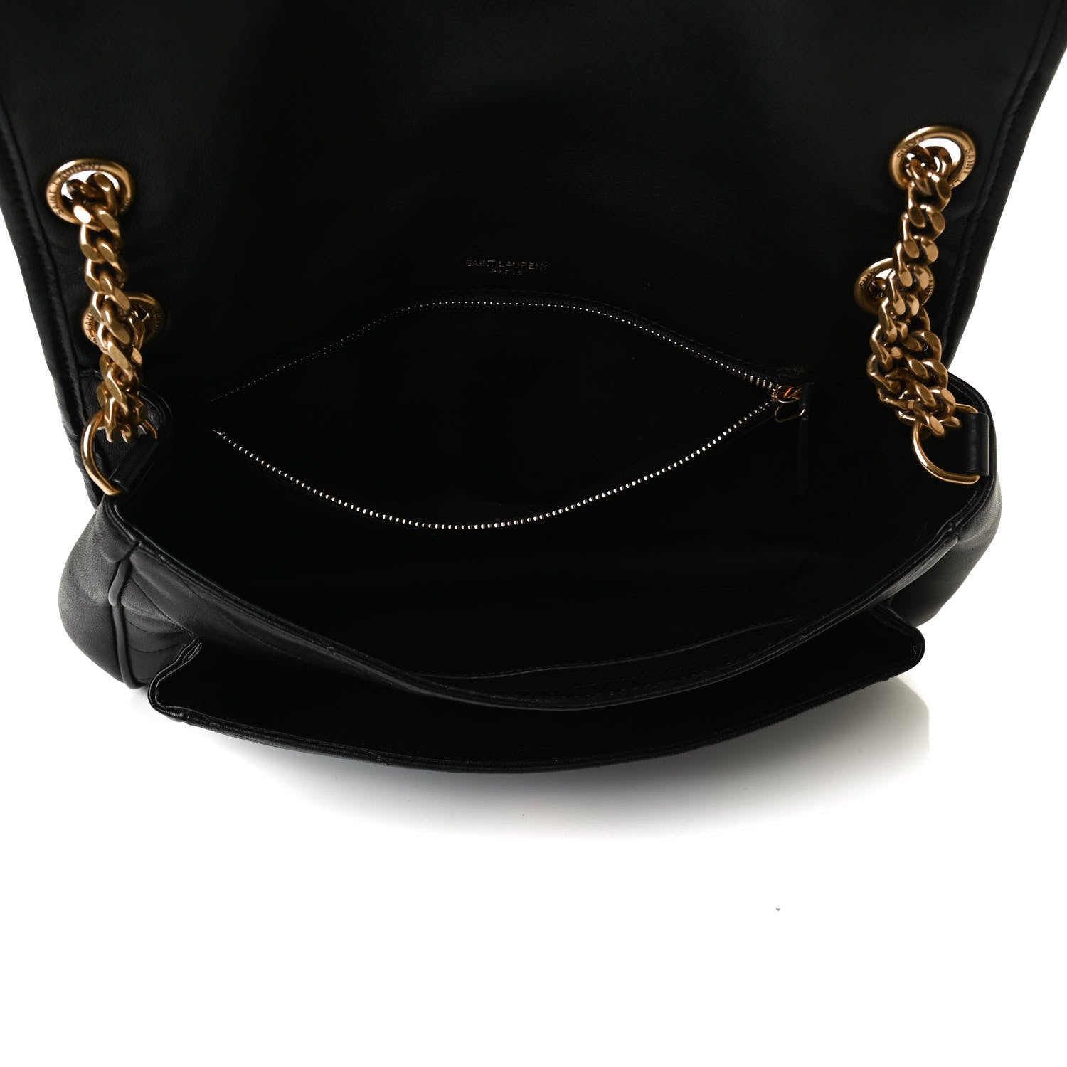 Saint Laurent Lambskin Matelasse Monogram Medium Niki Chain Satchel Black 6 of 13