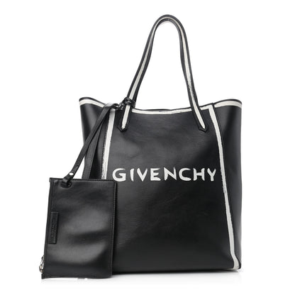 Givenchy Calfskin Logo Print Medium Stargate Shopper Tote Black 1 of 13