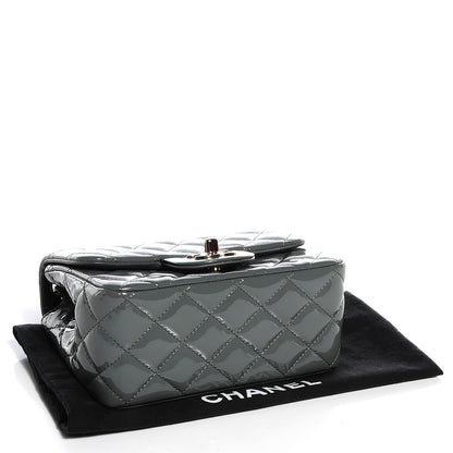 Chanel Patent Mini Square Flap Grey 4 of 8