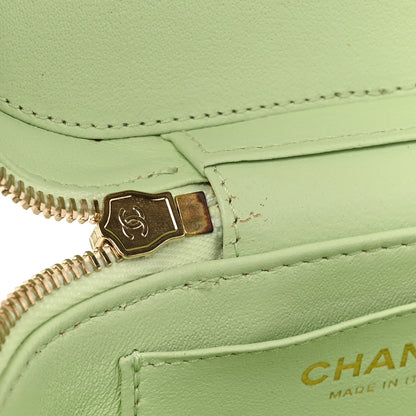 Chanel Lambskin Quilted Trendy Vanity Case Sea Green 10 of 12