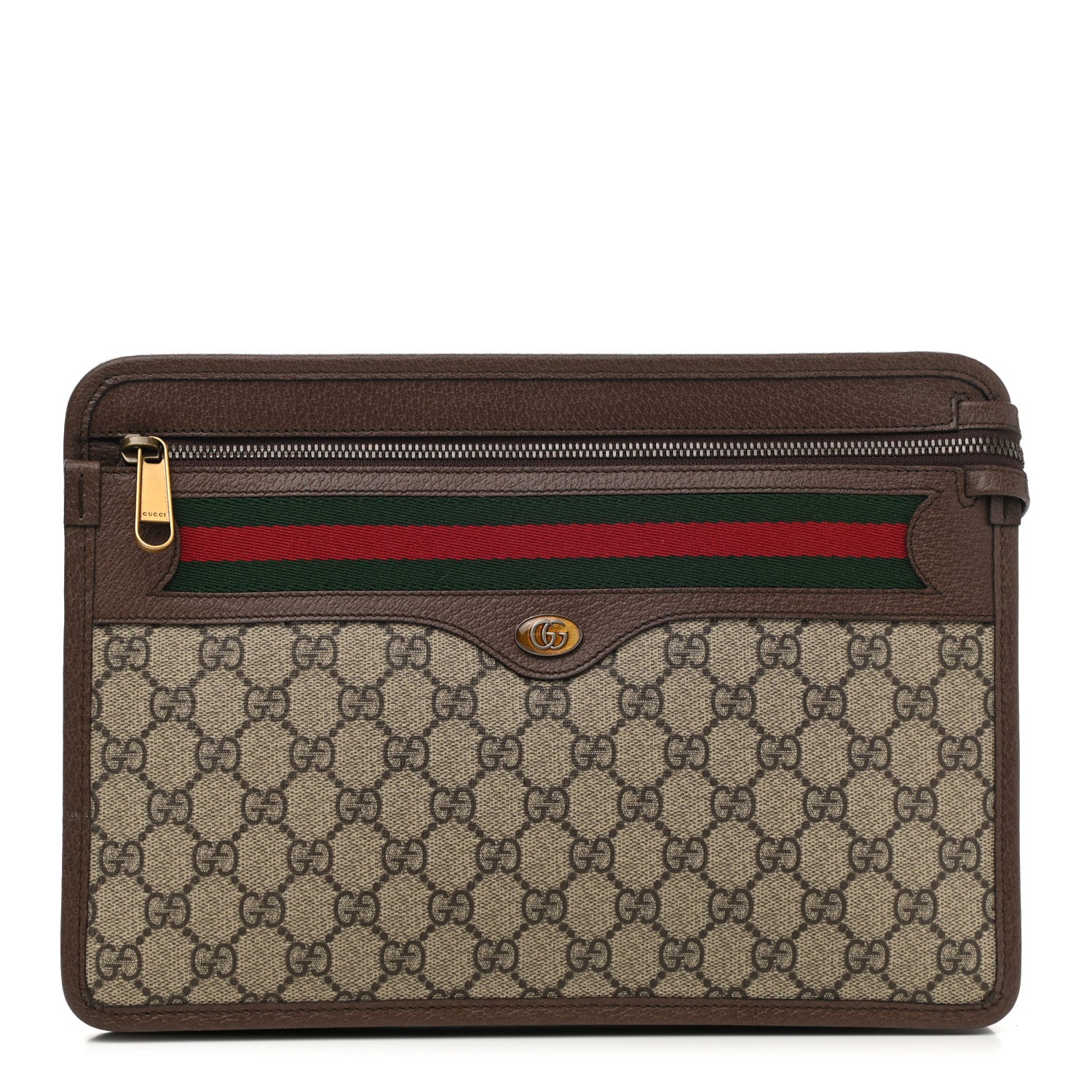 Gucci GG Supreme Monogram Web Small Ophidia Documents Holder Beige New Acero 1 of 7