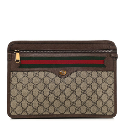 Gucci GG Supreme Monogram Web Small Ophidia Documents Holder Beige New Acero 1 of 7