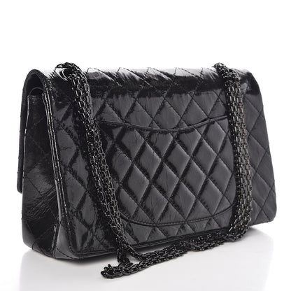 Chanel Distressed Patent Quilted 2.55 Reissue 226 Flap Black 3 of 10