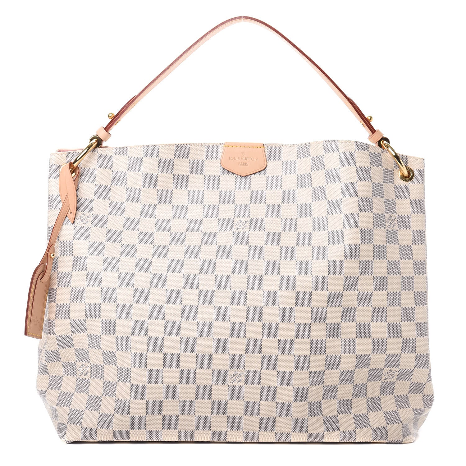 Louis Vuitton Damier Azur Graceful MM Rose Ballerine 1 of 14