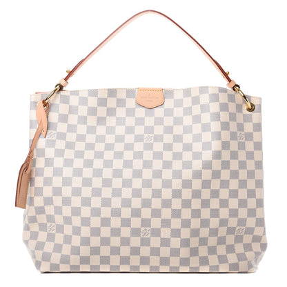 Louis Vuitton Damier Azur Graceful MM Rose Ballerine 1 of 14