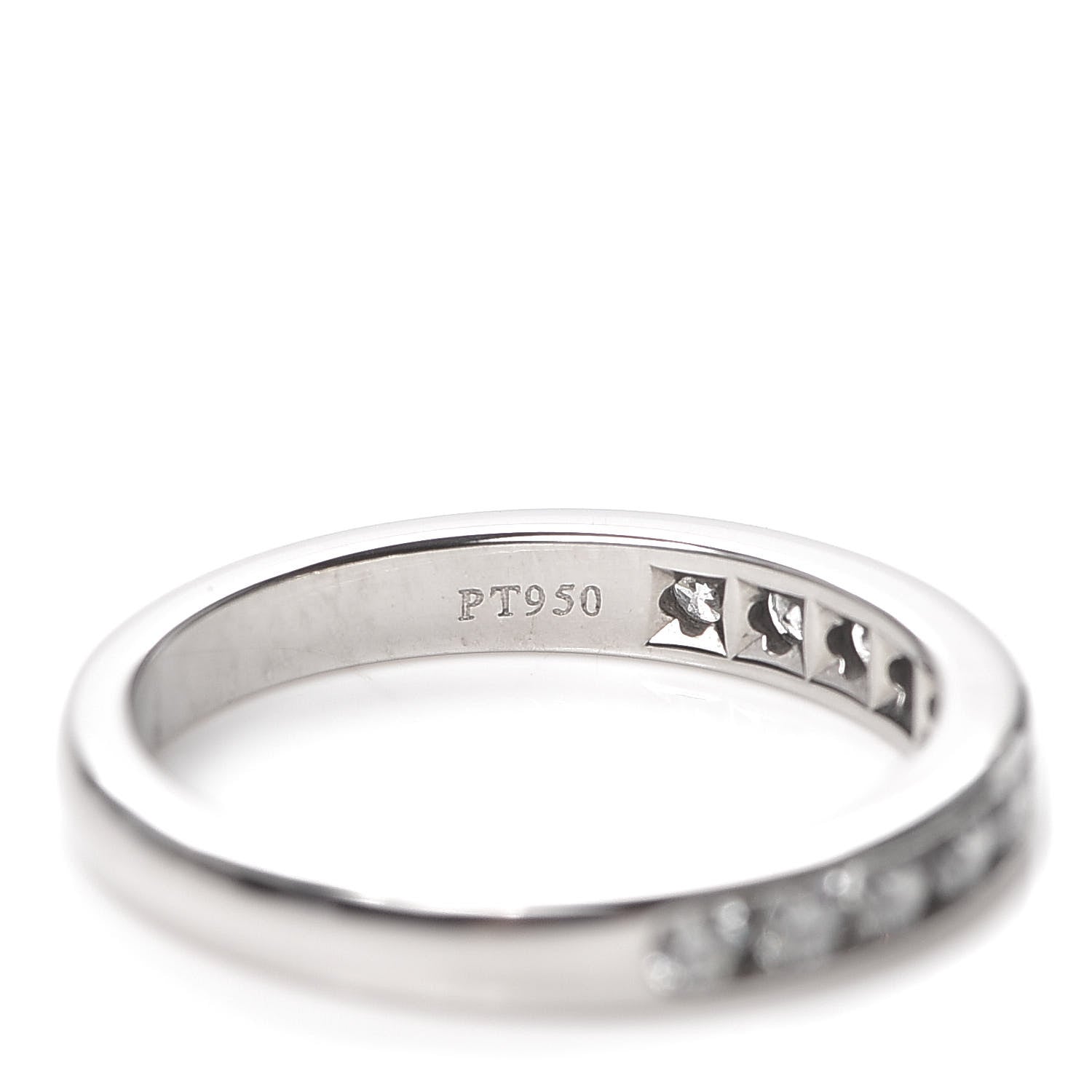 Tiffany Platinum Diamond .33ctw Half Circle Wedding Band Ring 52 6 4 of 6