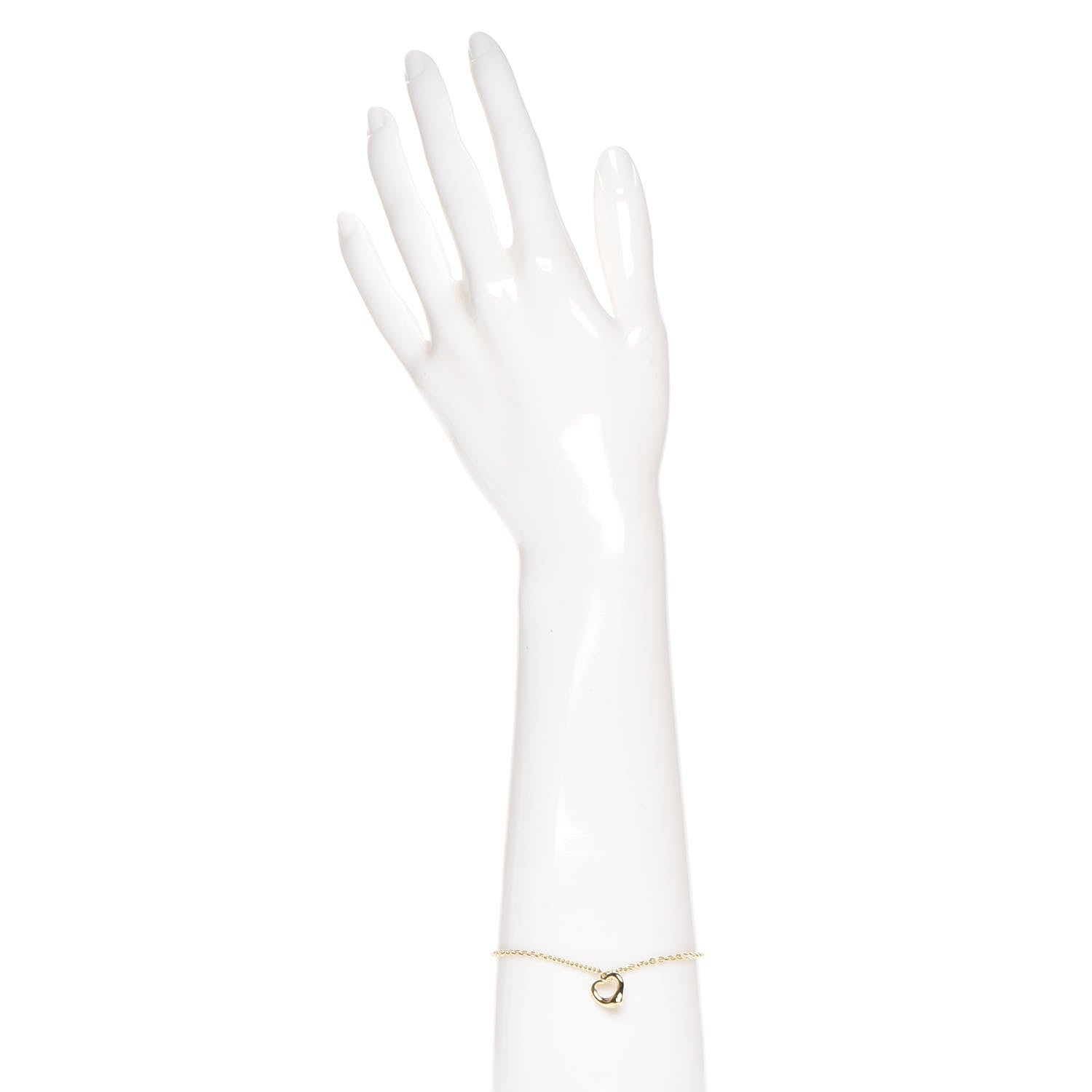 Tiffany 18K Yellow Gold Elsa Peretti Open Heart Bracelet 2 of 9