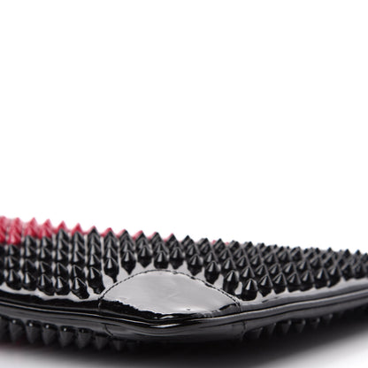 Christian Louboutin Patent Panettone Spiked Valentines Clutch Bag Black Fuchsia 7 of 11