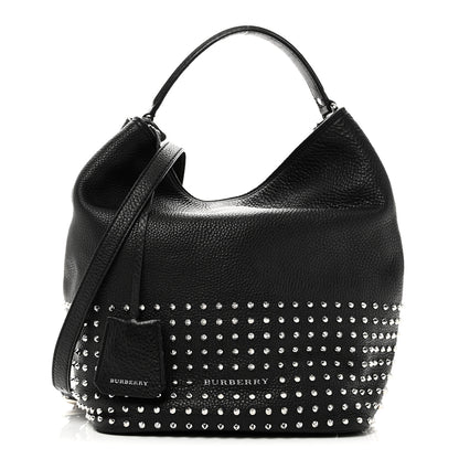 Burberry Calfskin Studded Medium Susanna Hobo Black 1 of 9