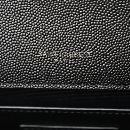 Saint Laurent Grain De Poudre Small Monogram Monochrome Kate Satchel Black 6 of 10