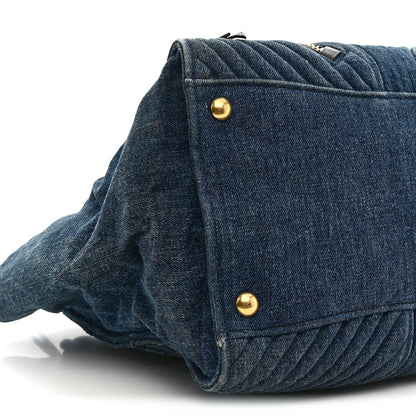 Miu Miu Denim Matelasse Biker Tote Avio 9 of 16