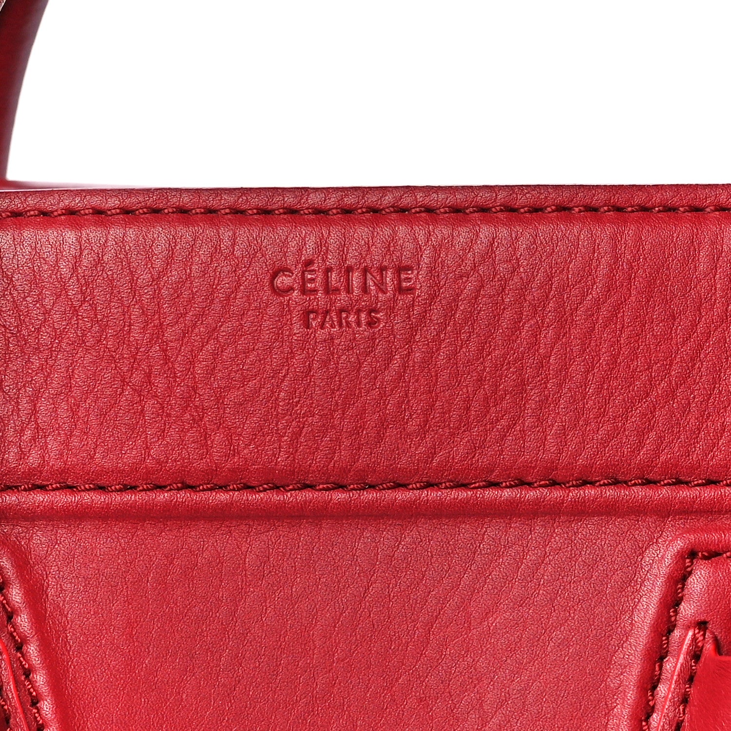 Celine Baby Grained Calfskin Medium Phantom Luggage Carmin 6 of 12