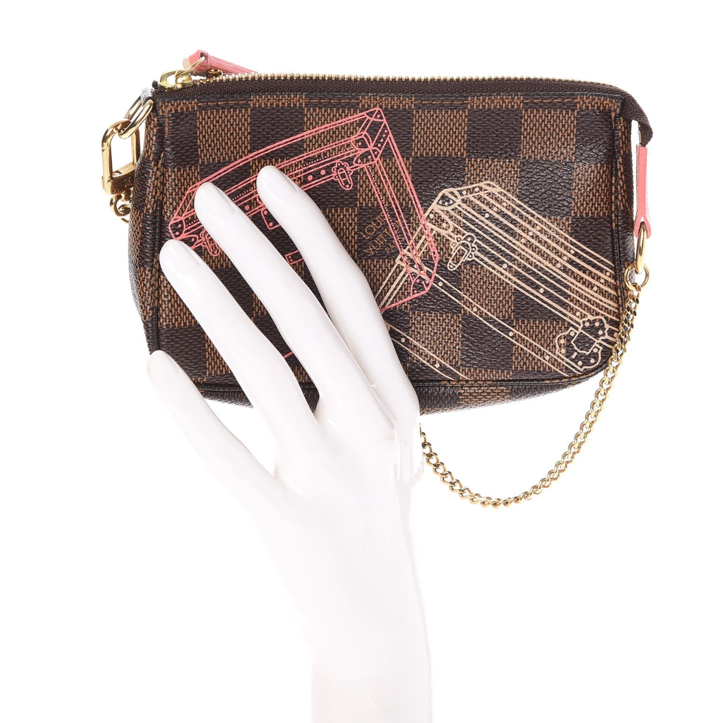 Damier Ebene 2014 Christmas Animation Mini Pochette Accessories