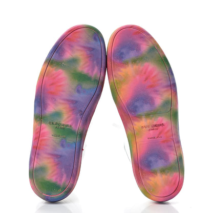 Saint Laurent Calfskin Mens Signature Court Classic SL/10H High Top Sneakers 41 Off White Multicolor Tie-Dye 5 of 26
