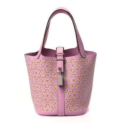 Hermes Swift Micro Lucky Daisy Picotin Lock Mauve Sylvestre 1 of 10