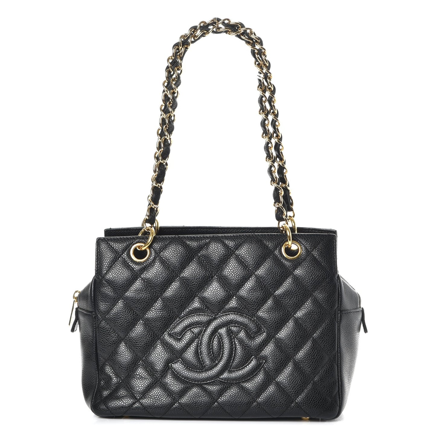 Caviar Quilted Petit Timeless Tote PTT Black