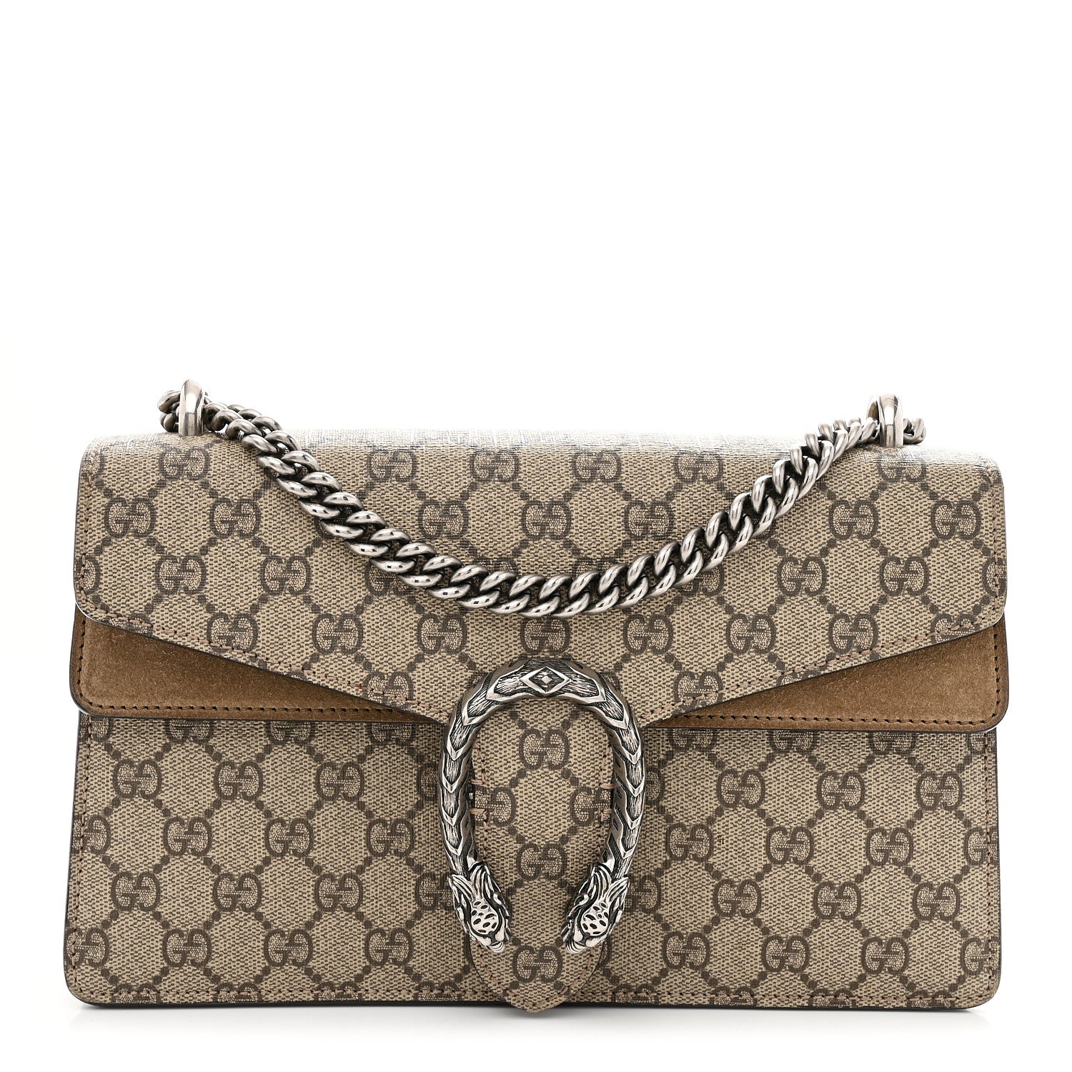 Gucci GG Supreme Monogram Small Dionysus Shoulder Bag Taupe 1 of 14
