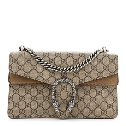 Gucci GG Supreme Monogram Small Dionysus Shoulder Bag Taupe 1 of 14