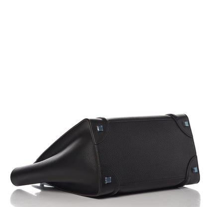 Celine Drummed Calfskin Mini Luggage Black 4 of 7