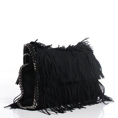 Stella McCartney Eco Suede Fringe Falabella Tote Black 3 of 9