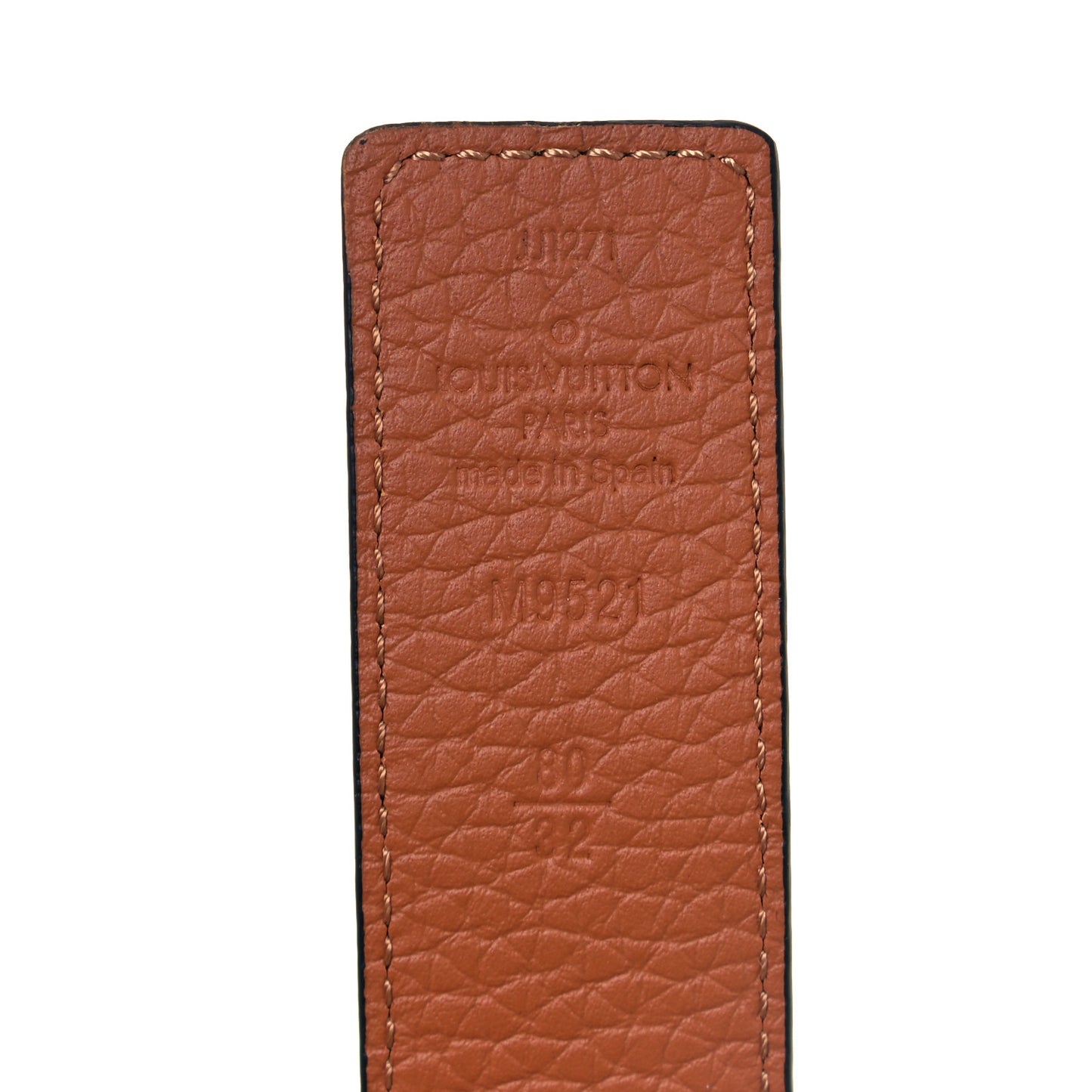 Taurillon Calfskin 30mm LV Initiales Reversible Belt 80 32 Black